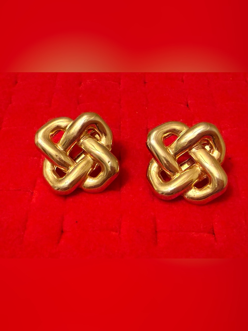 P.E.P.  Vintage Gold Knot Stud Earrings - Elegant Women’s Jewelry